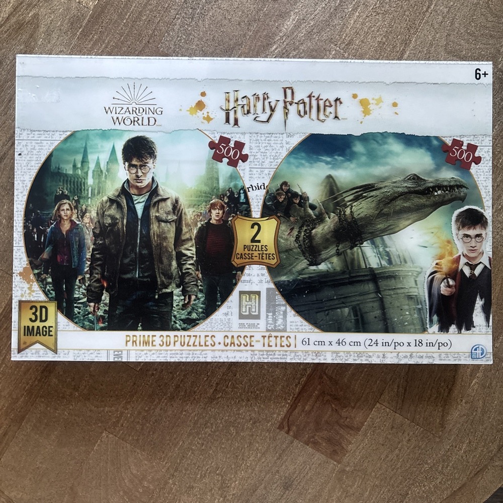 Harry Potter Wizarding World Prime 3D Lenticular Puzzles - 2 puzzles- 500pc ea